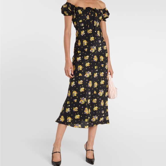 Alessandra Rich floral silk midi dress - Picture 3 of 6